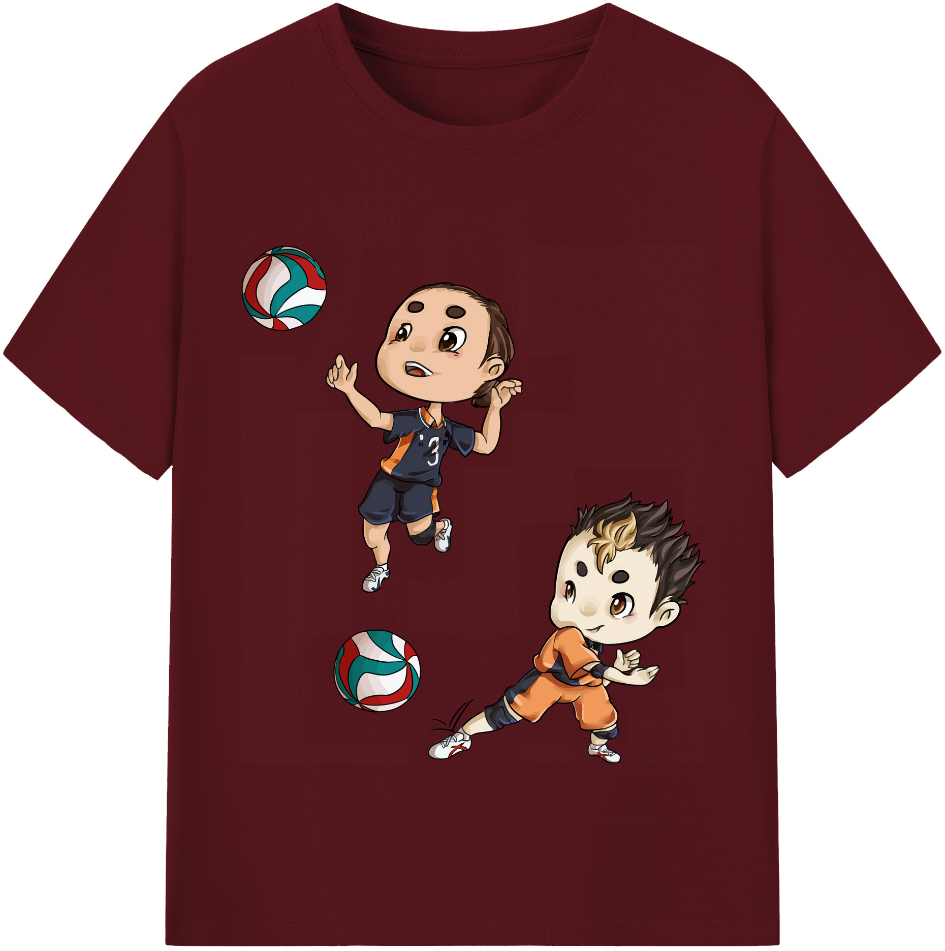 （画像用） ハイキュー!! Haikyu!! 綿100％半袖Tシャツ（フロントプリント）